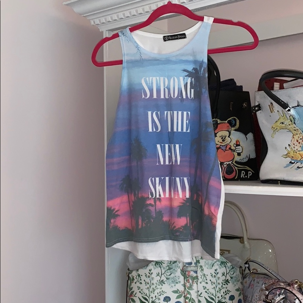 Strong is the new skinny tank top